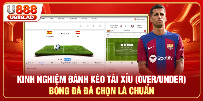 Kinh nghiệm đánh kèo Tài Xỉu (Over/Under) bóng đá đã chọn là chuẩn